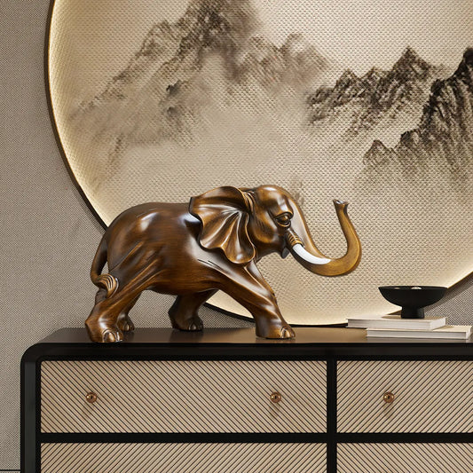 Ornamento de elefante em resina